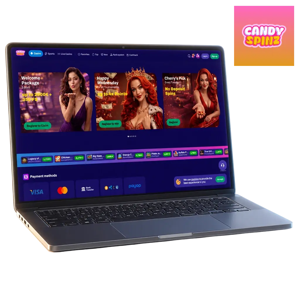 Candy Spinz Casino und Sportwetten Online