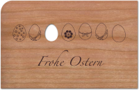 Grußkarte aus Holz „Ostereier“ mit Umschlag