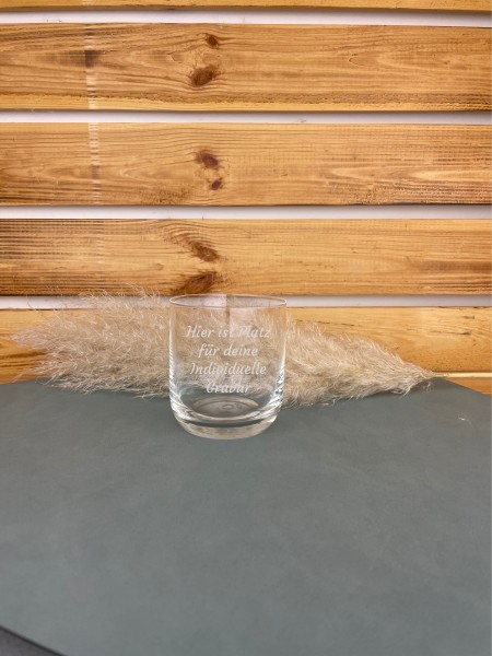 Whiskyglas mit individueller Lasergravur, Spülmaschinengeeignet