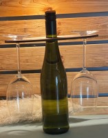 Weinglashalter aus Holz/Acryl mit individueller Lasergravur, Handmade, Weinbutler, 2 oder 4 Gläser